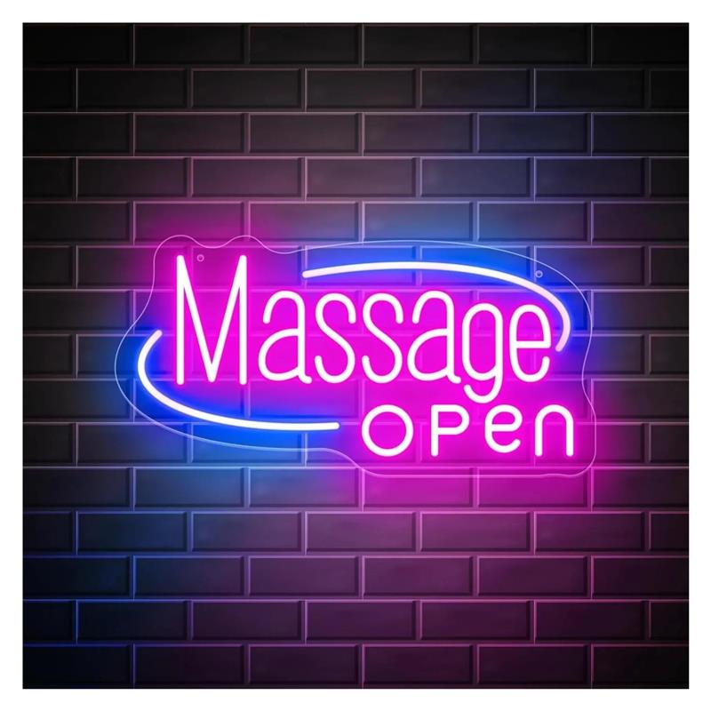 Spa Wellness Day - Неоновая вывеска «Массаж» для массажного кабинета,