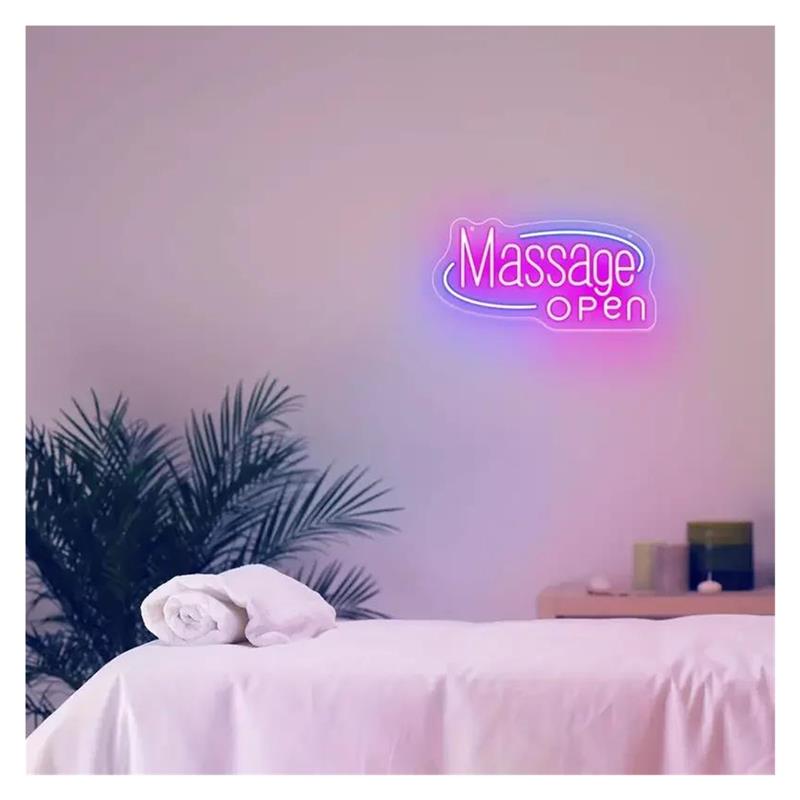Неоновая вывеска «Массаж» для  – обзор и цена Spa Wellness Day
