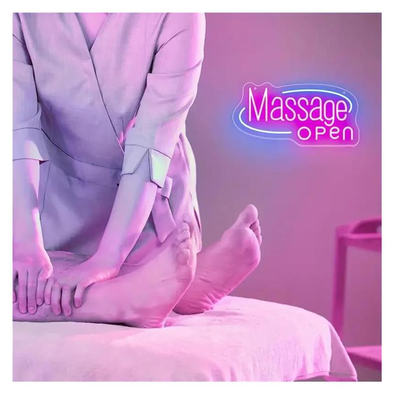 Неоновая вывеска «Массаж» для  – обзор и цена Spa Wellness Day