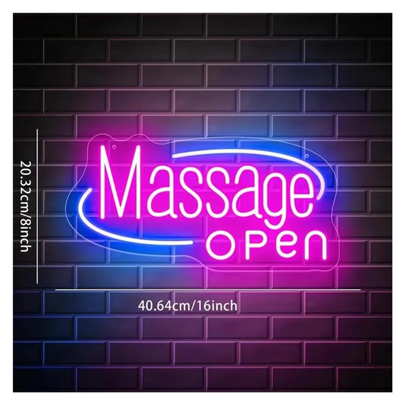 Неоновая вывеска «Массаж» для  – обзор и цена Spa Wellness Day